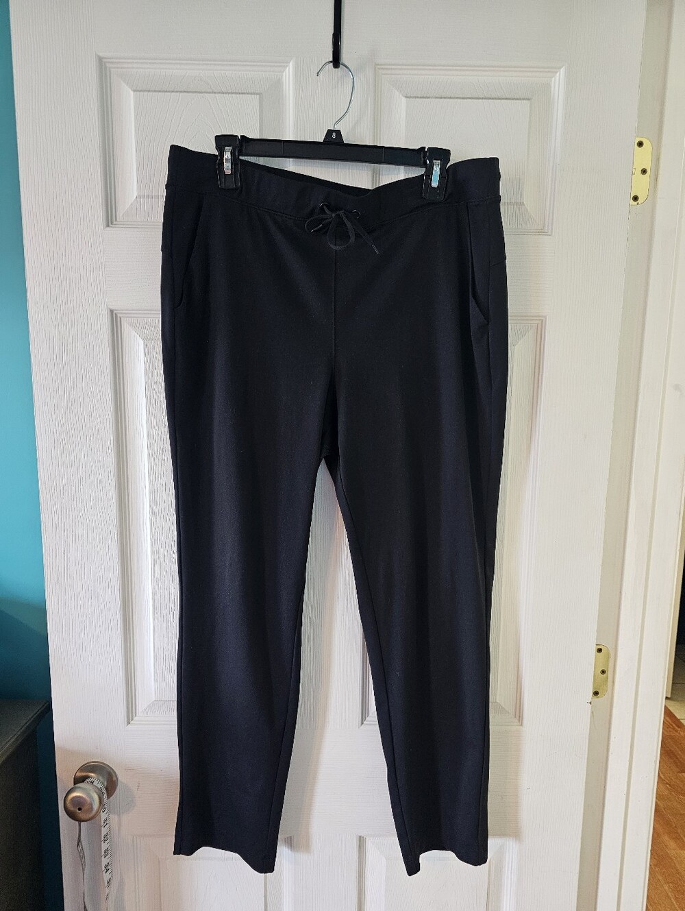 Women's Black Drawstring Pants - Classic Comfort XL Yogalicious Brand Pull On